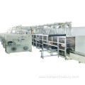 High productivity tampons production line